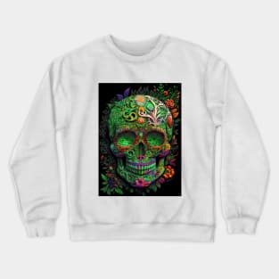 Colorful Floral Skull head design #1 Crewneck Sweatshirt